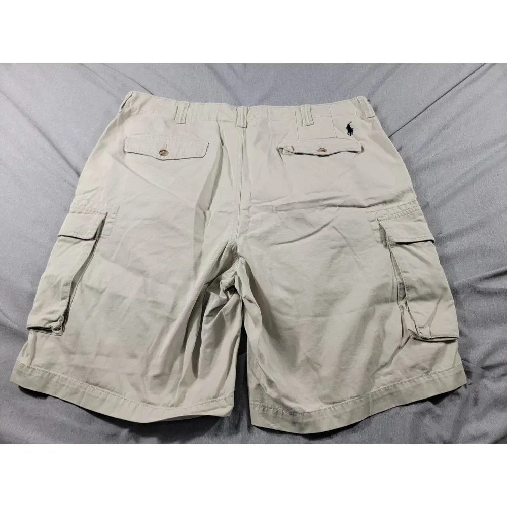 Polo Ralph Lauren‎ Shorts 39x10 Beige Cargo Relaxed Fit Pockets Outdoor Utility